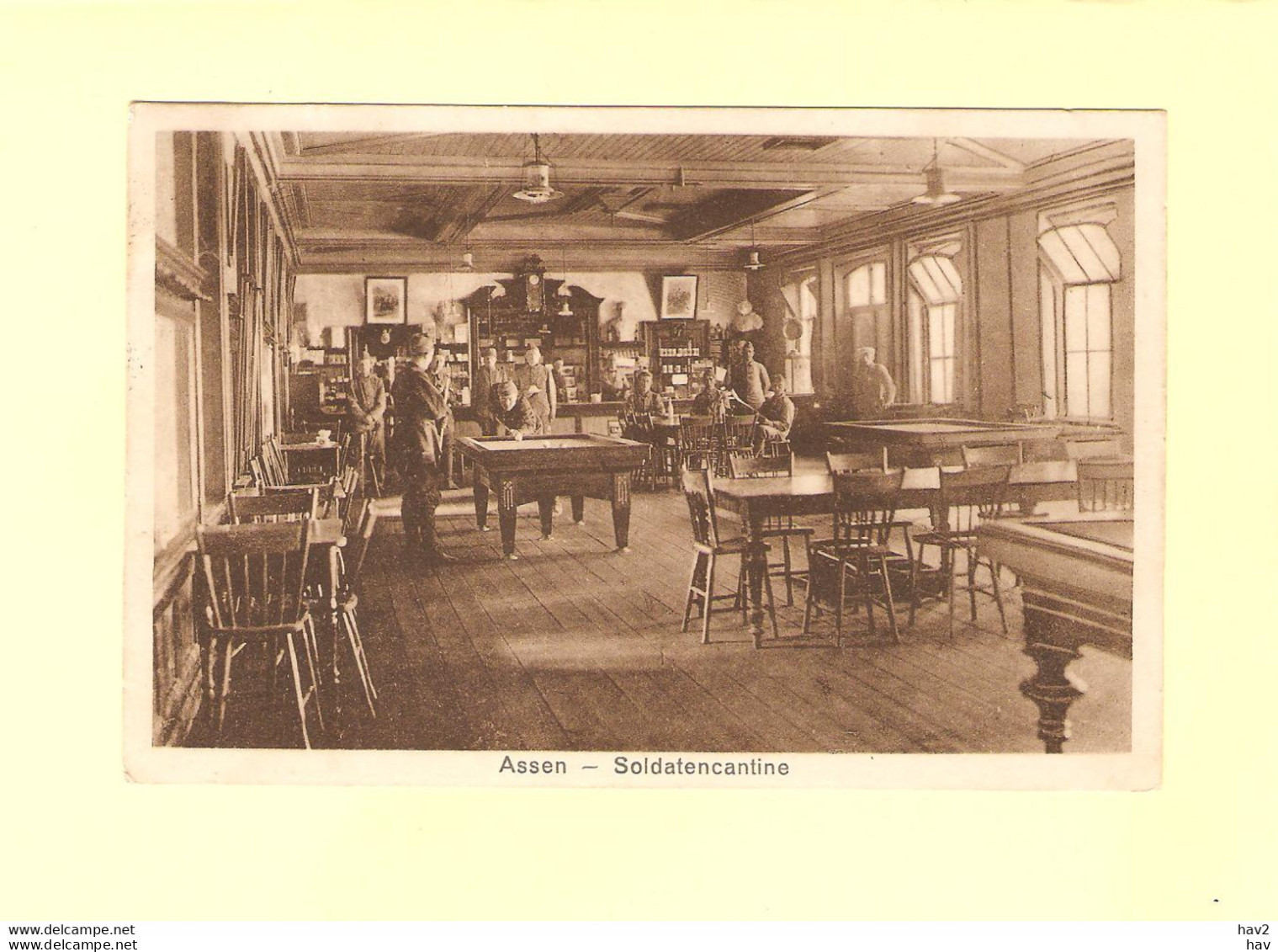 Assen Soldaten Cantine Biljart 1929 RY37228 - Assen