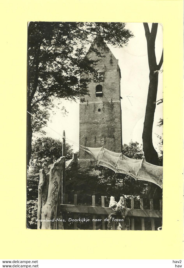 Ameland Nes Doorkijkje Toren, Visnetten RY37104 - Ameland