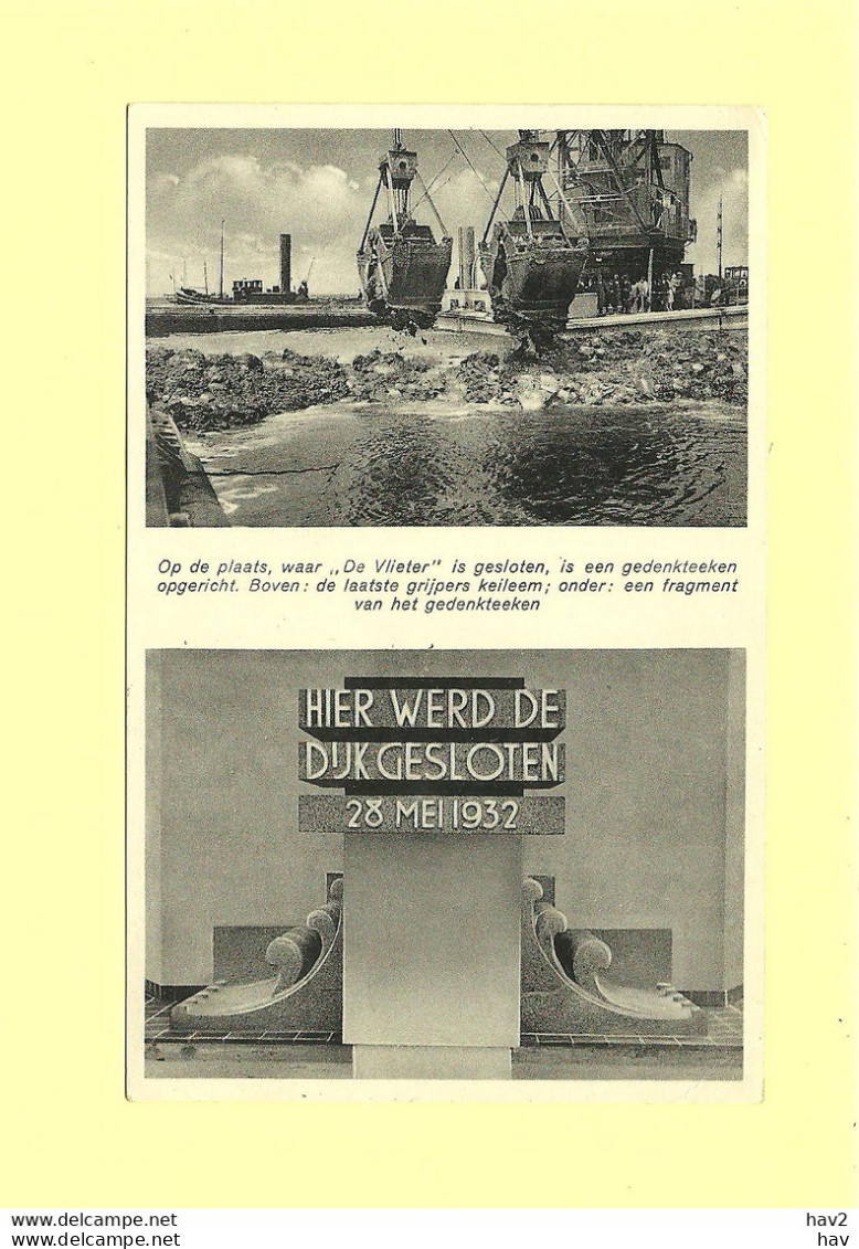 Monument  2-luik Sluiten Van Vlieter Afsluitdijk 1934 RY37062 - Den Oever (& Afsluitdijk)
