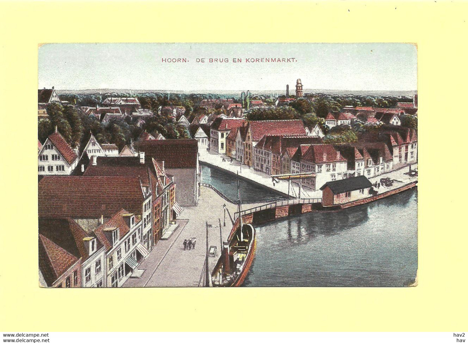 Hoorn Panorama Brug En Korenmarkt 1919 RY37074 - Hoorn