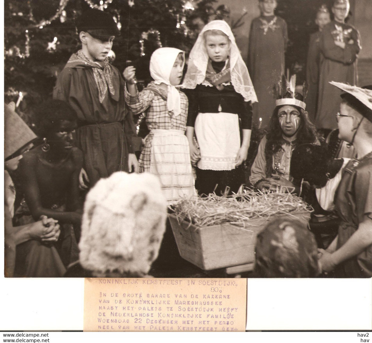 Foto Soestdijk Koninklijk Kerstspel 1954 KE4700 - Soestdijk