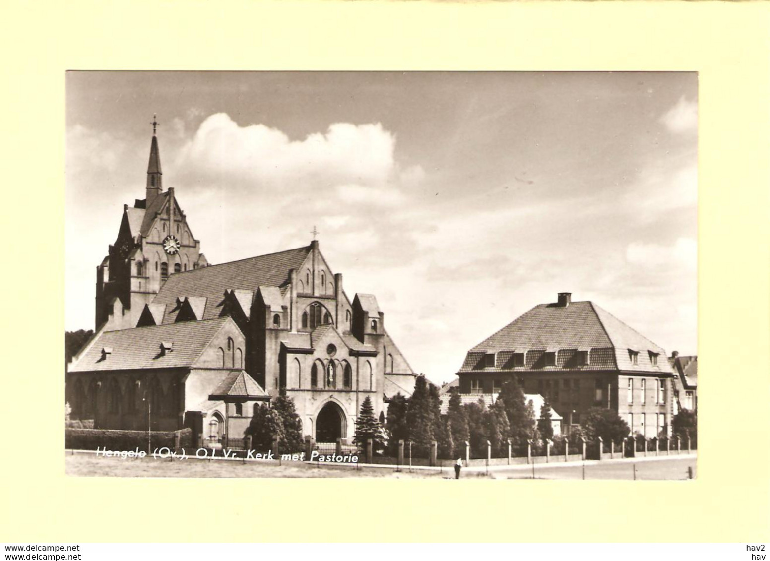 Hengelo O.L.Vrouwe Kerk Met Pastorie 1958 RY38163 - Hengelo (Ov)