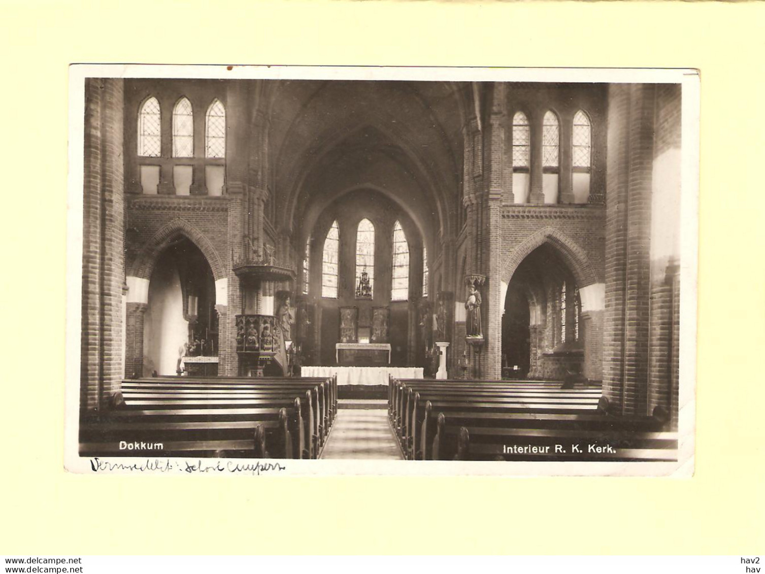 Dokkum Interieur R.K. Kerk 1935 RY38071 - Dokkum
