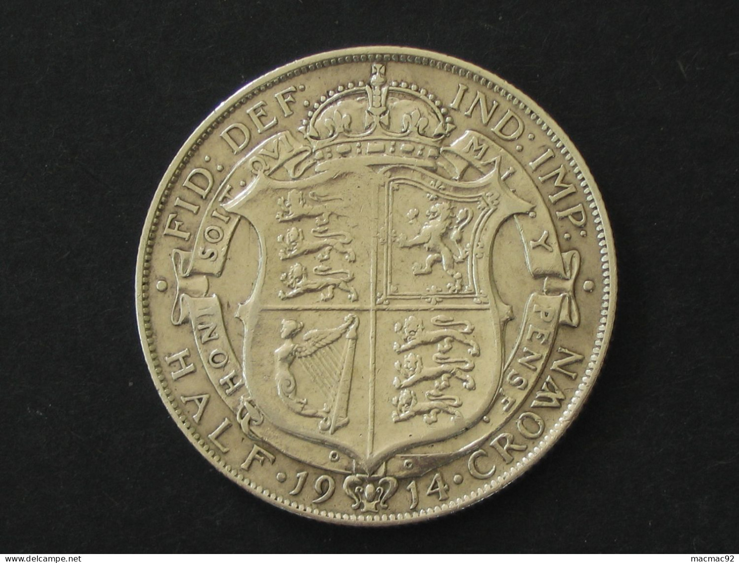 GRANDE BRETAGNE - Half Crown 1914 En Argent - Georgius V     *** EN ACHAT IMMEDIAT  *** - K. 1/2 Crown