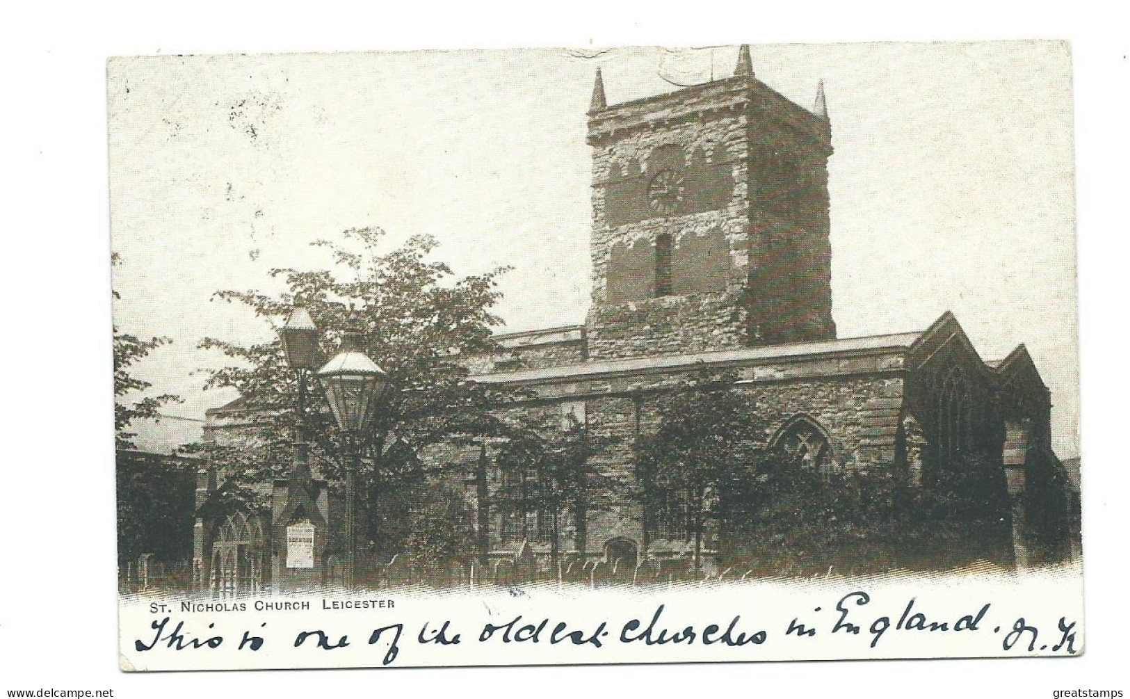 Postcard Leicestershire Leicester St.nicholas Church Leicester 9 Squared Circle - Leicester