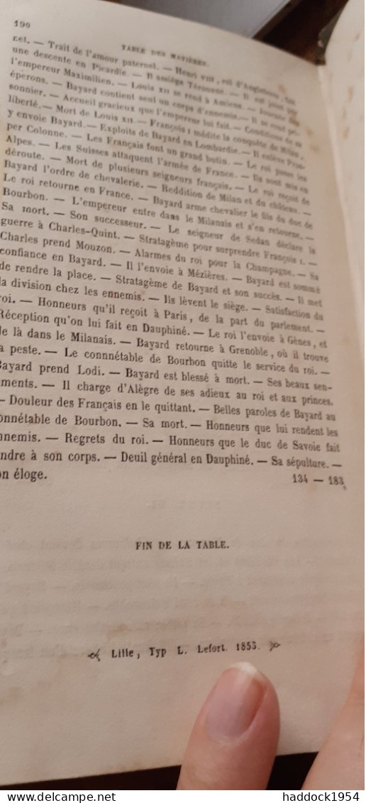 histoire du chevalier BAYARD sans peur et sans reproche GUYARD DE BERVILLE lefort 1853