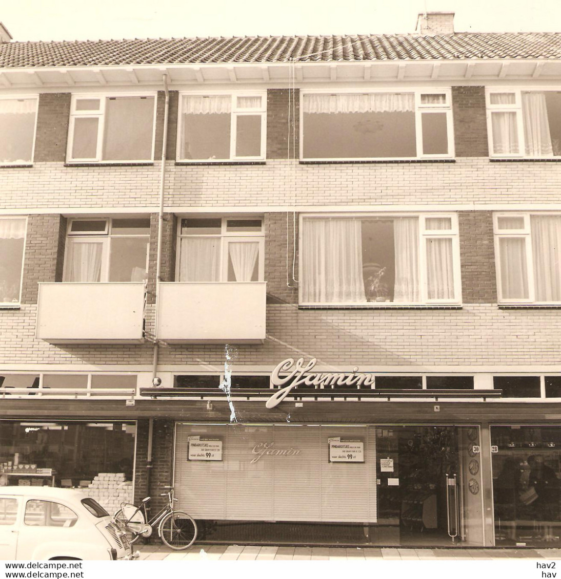 Gouda Flats En Pand Jamin Rijkestraat 1965 JAM858 - Gouda