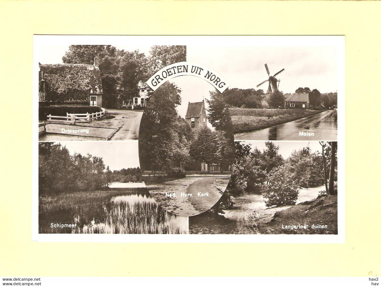 Norg 5-luik Molen, Schipmeer, Driesprong RY40564 - Norg