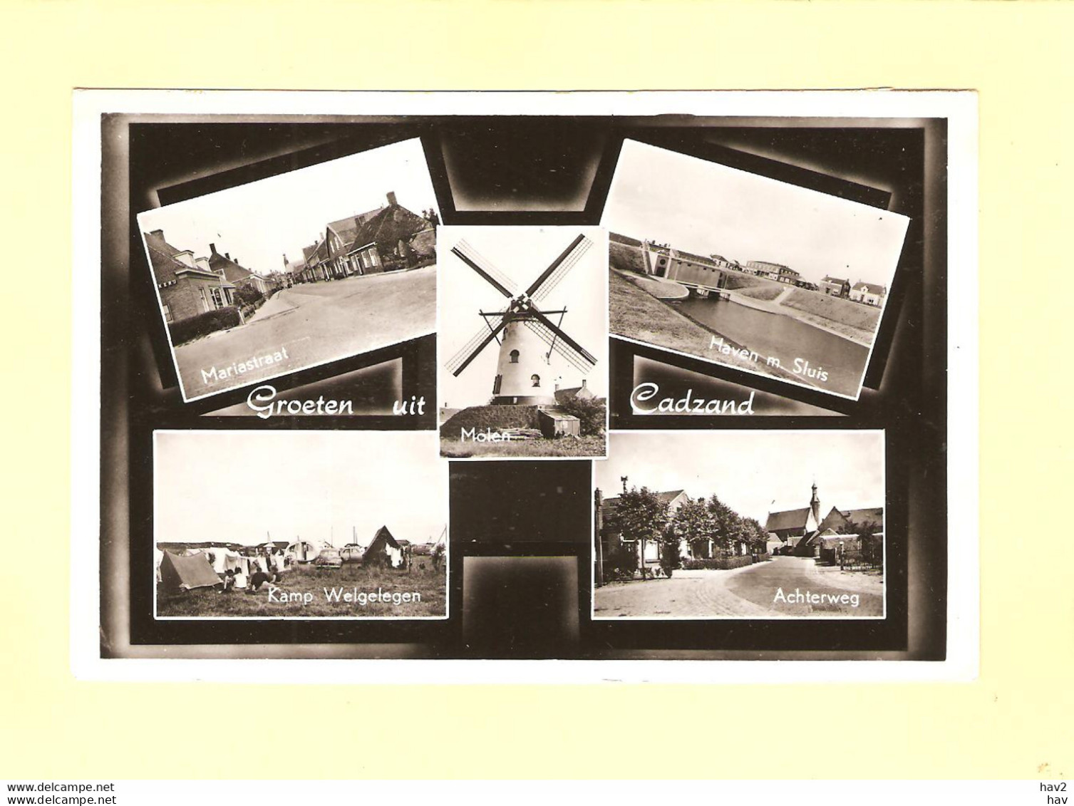 Cadzand 5-luik Molen, Haven, Sluis, Kamp RY40556 - Cadzand