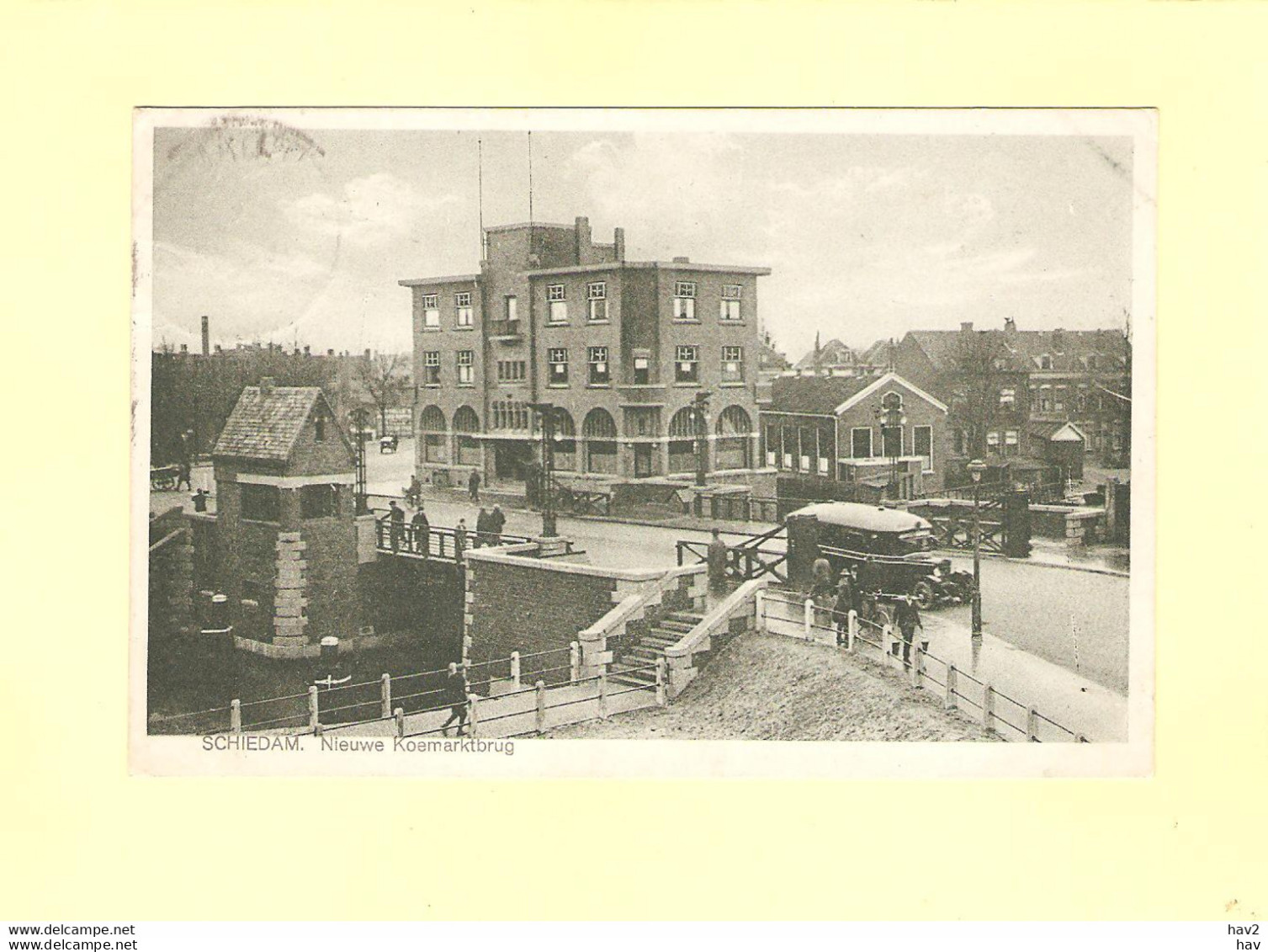 Schiedam Nieuwe Koemarktbrug, Bus 1928 RY40503 - Schiedam