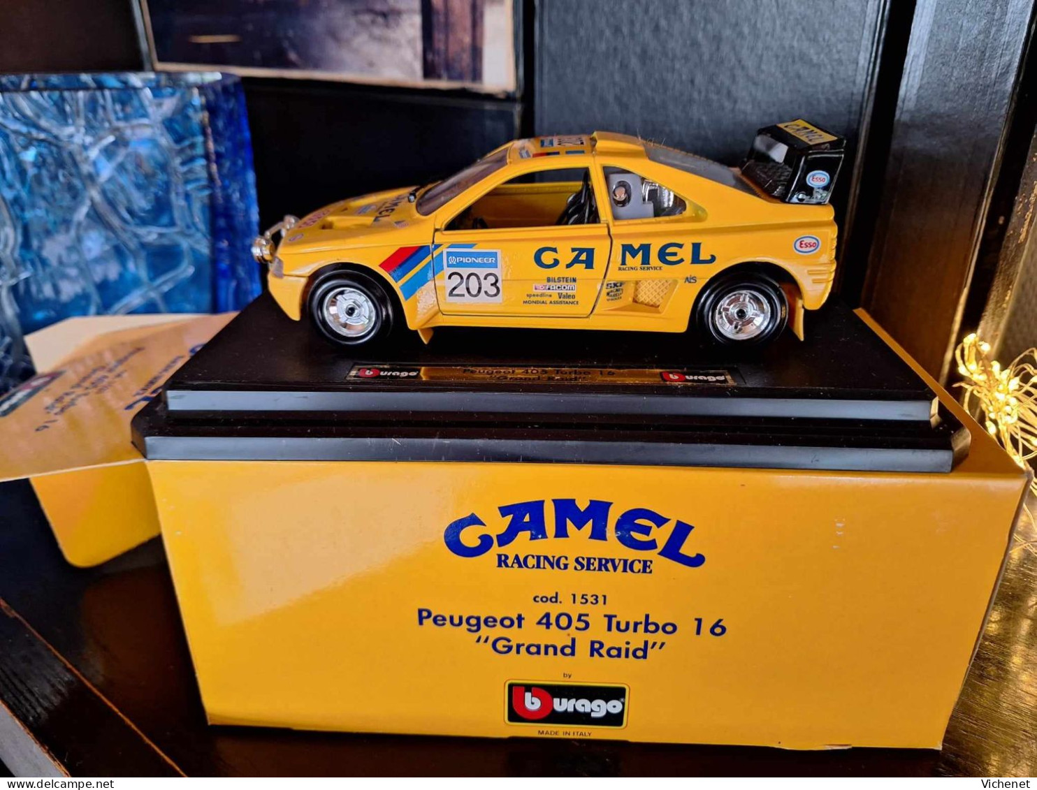 Peugeot 405 Turbo 16 "Grand Raid" - Camel Racing Service - Burago Ref. 1531 - 1/24 - Burago