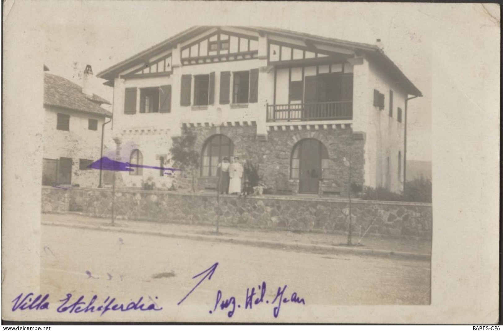 64 HENDAYE - CPA Photo - Villa Etchepherdia ( Villa Face à La Plage ) De 1910 - TOP RARE - Hendaye