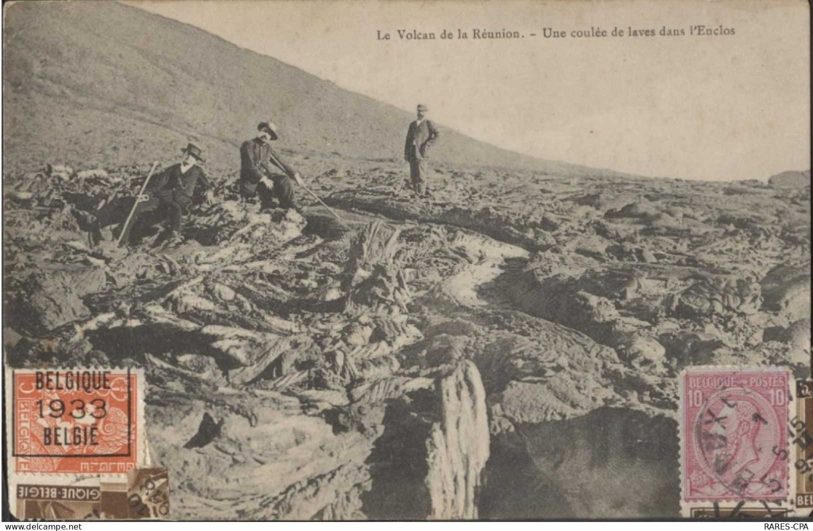 LA REUNION - Saint Pierre - Le Volcan De La Réunion - Une Coulée De Laves Dasn L'Enclos - TOP RARE - Saint Pierre