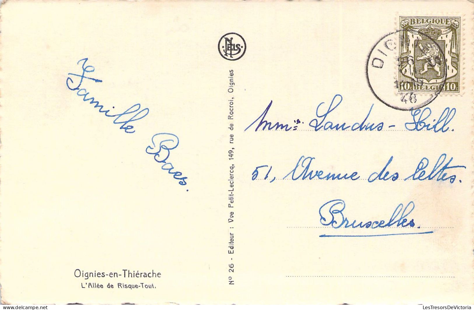 CPA - BELGIQUE - OIGNIES EN THIERACHE - L'Allée De Risque Tout - CARTE POSTALE ANCIENNE - Viroinval