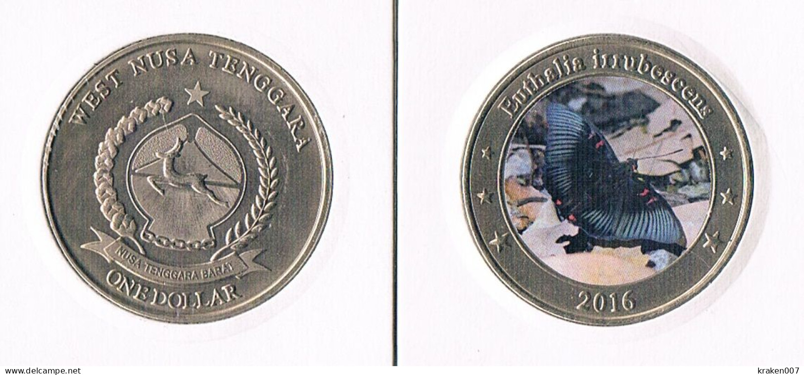 West Nusa Tenggara - 1 Dollar - Butterfly (1) - 2016 - Indonésie