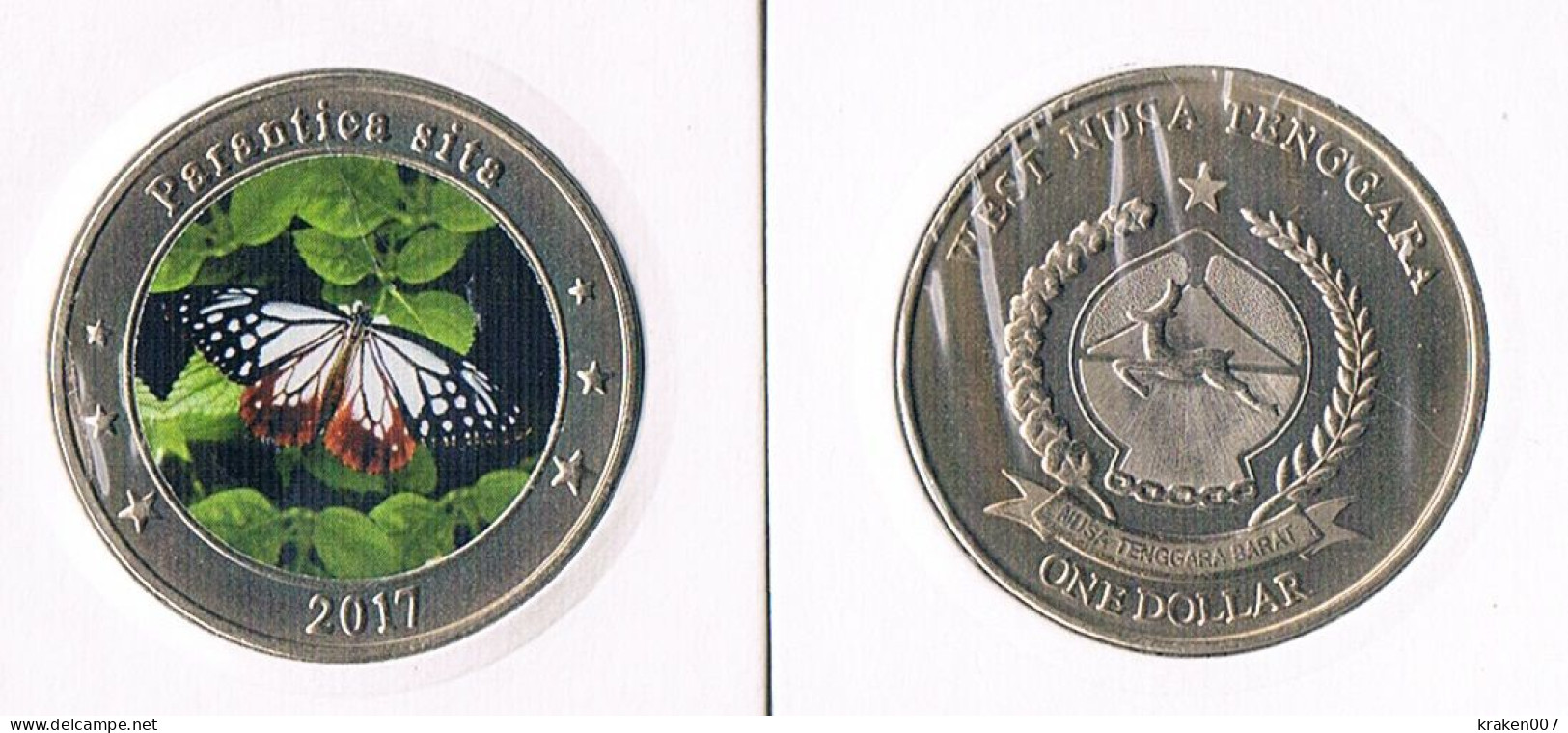 West Nusa Tenggara - 1 Dollar - Butterfly (3) - 2017 - Indonésie