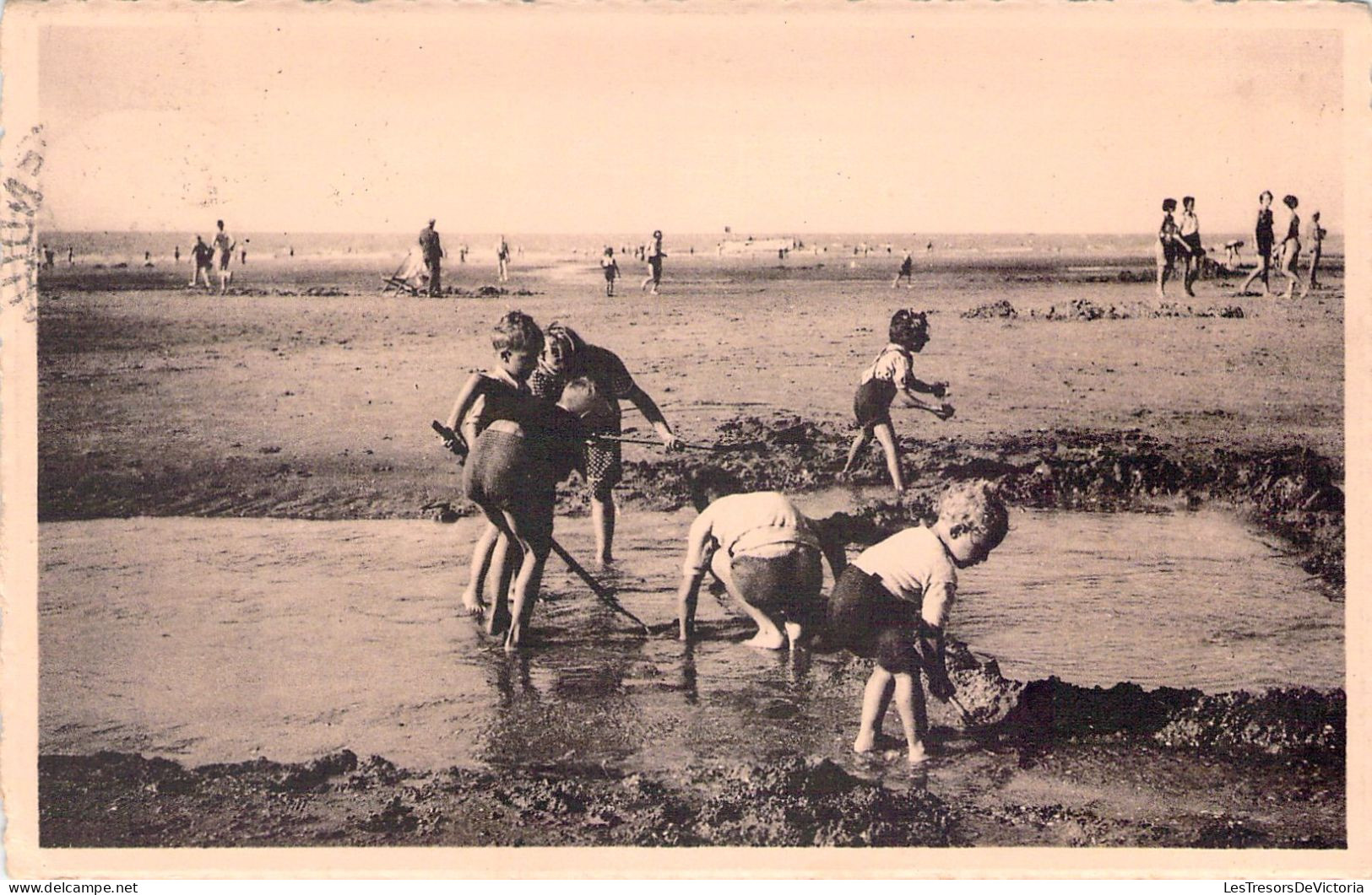 CPA - BELGIQUE - WENDUINE -Travaux Hydroliques En Cours - Enfants - CARTE POSTALE ANCIENNE - Wenduine