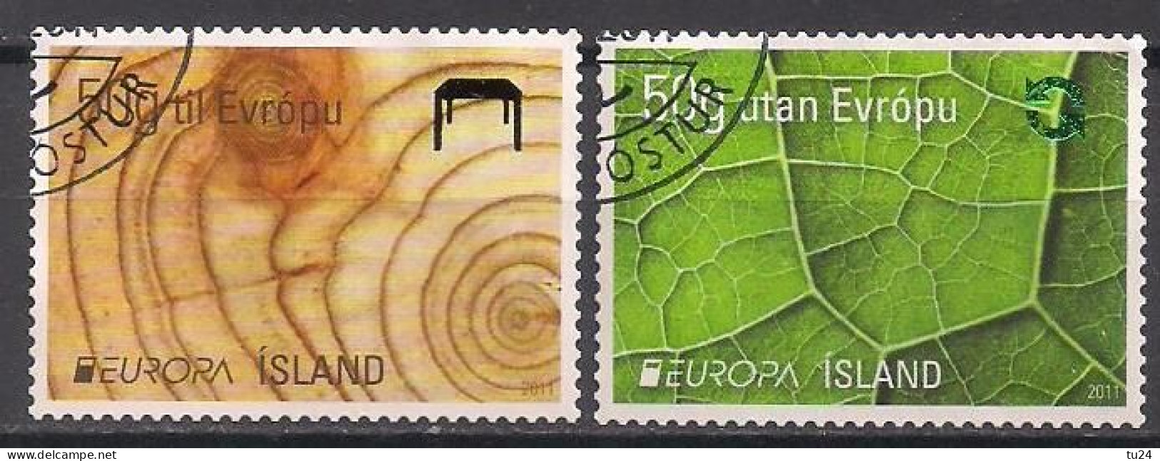 Island / Iceland (2011)  Mi.Nr.  1306 + 1307  Gest. / Used  (5hb07)  EUROPA / MH / From Booklet - 2011