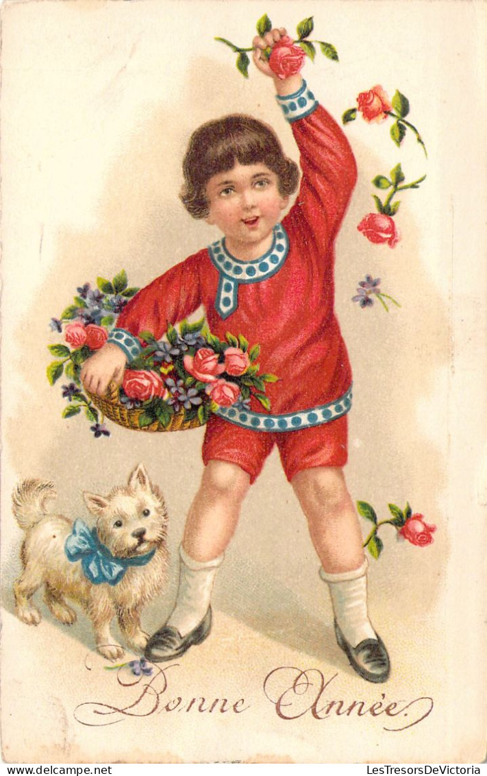 CPA - FANTAISIE - Illustration Non Signée D'un Enfant Avec Son Chien - CARTE POSTALE ANCIENNE - Dogs