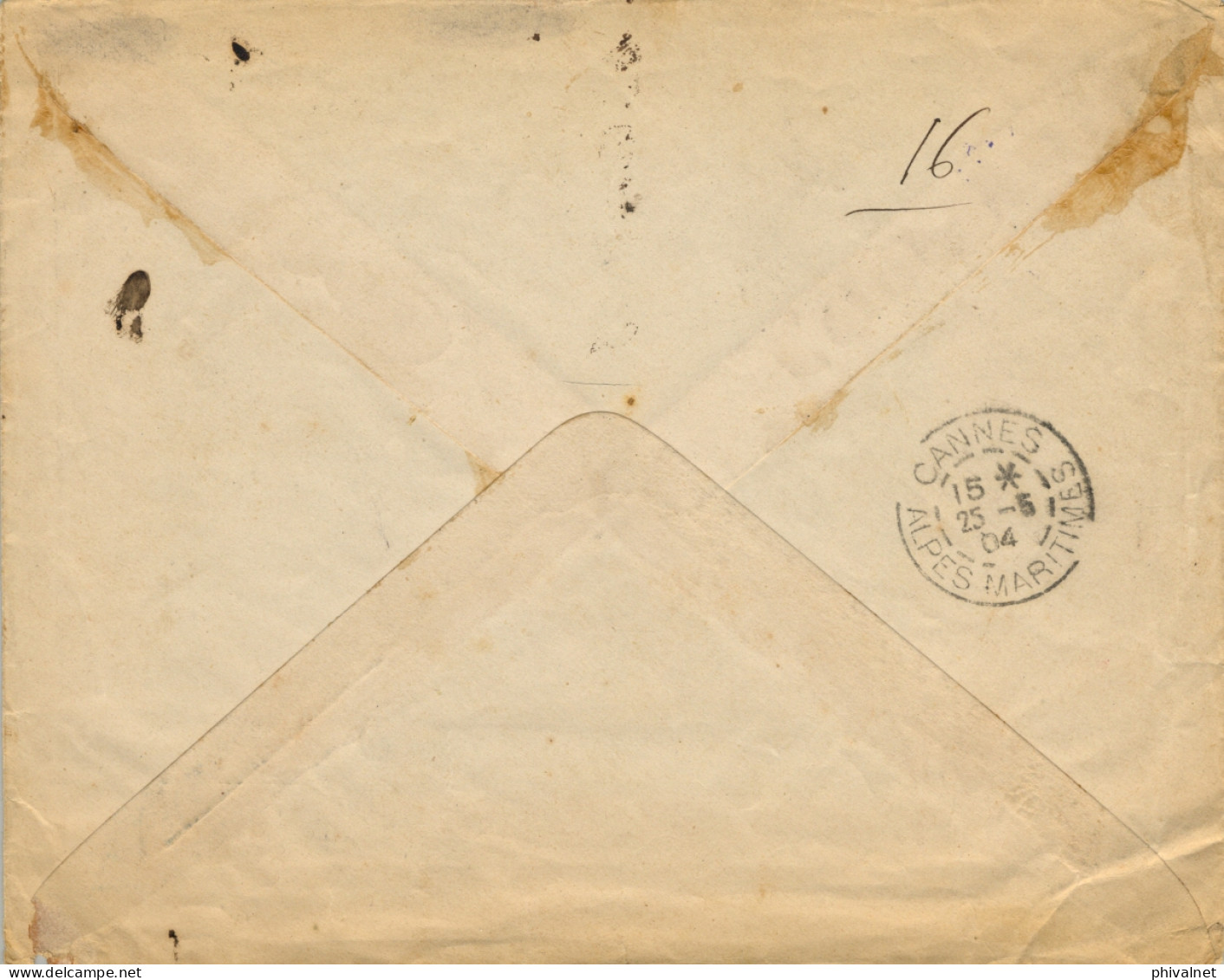 1904 COLOMBIA , SOBRE CERTIFICADO , CORREO MARÍTIMO , BOGOTÁ - CANNES , LLEGADA , COLON A ST. NAZAIRE , YV. 173  - Colombia