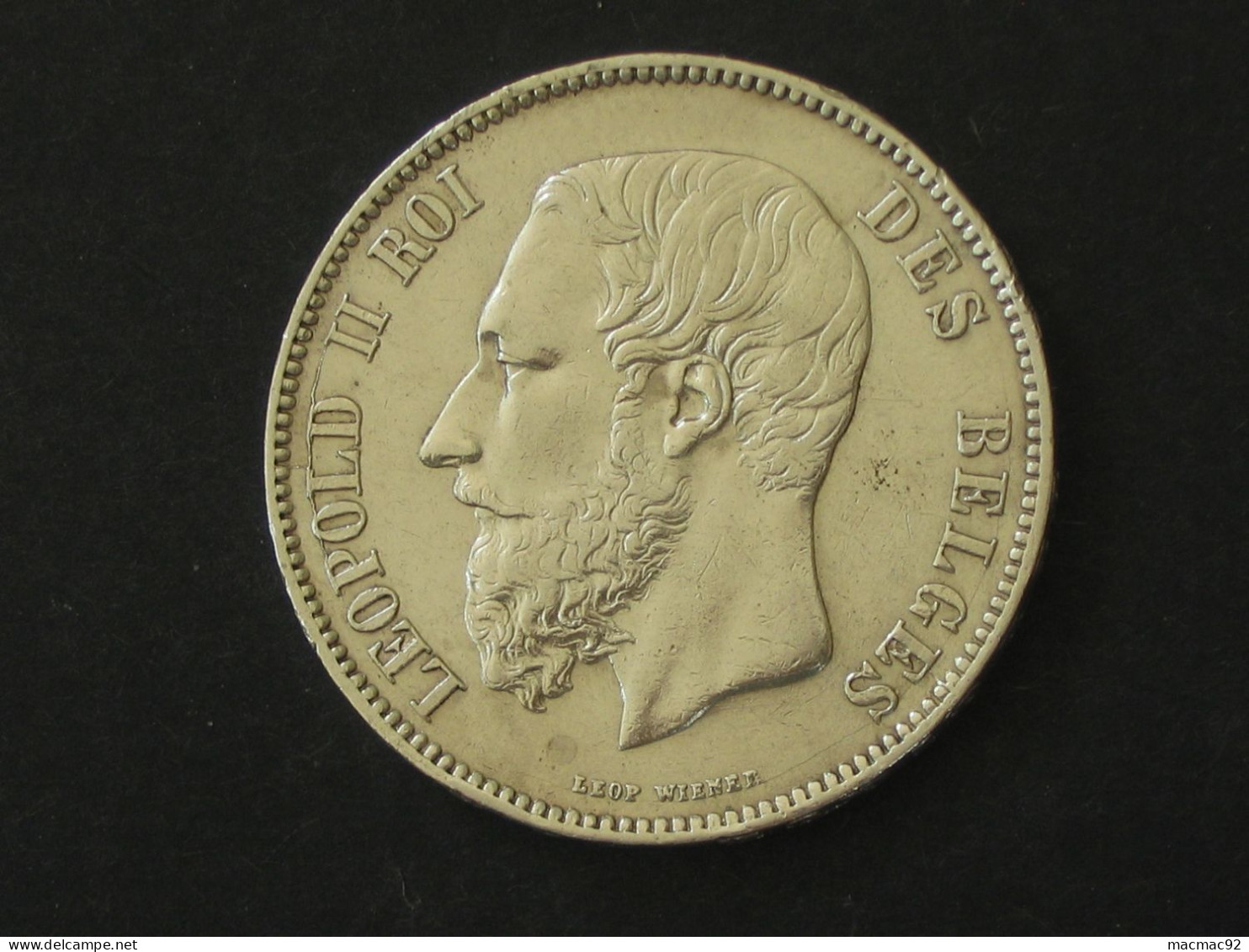 5 Francs 1871 -BELGIQUE - Leopold II -  Roi Des Belges **** EN ACHAT IMMEDIAT **** - 5 Francs
