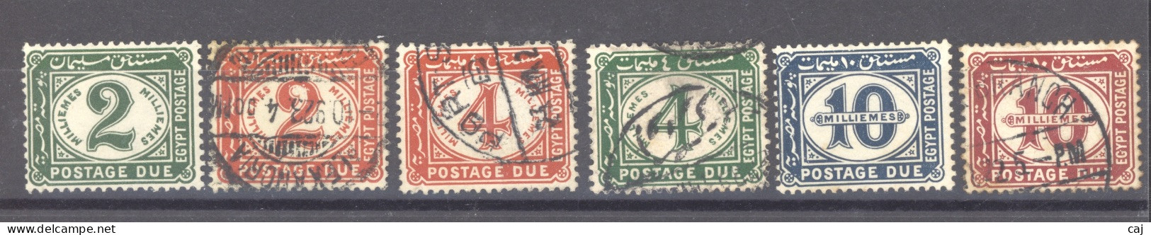 Egypte  -  Taxe  :  Yv  20-25  (o)  , * - 1915-1921 Protectorat Britannique