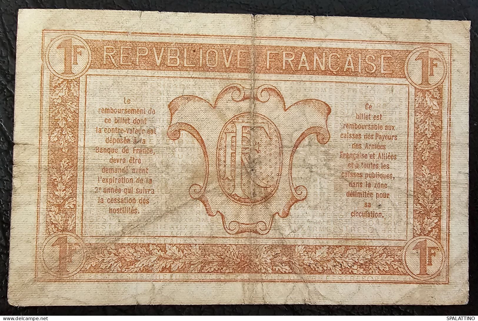 FRANCE- 1 FRANC 1917. - 1917-1919 Tesoreria Delle Armate