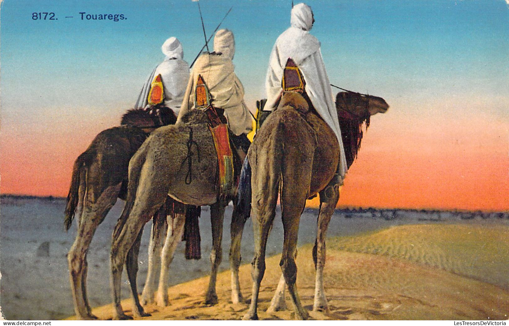 CPA - ALGERIE - TOUAREGS -  Folklore - CARTE POSTALE ANCIENNE - Autres & Non Classés