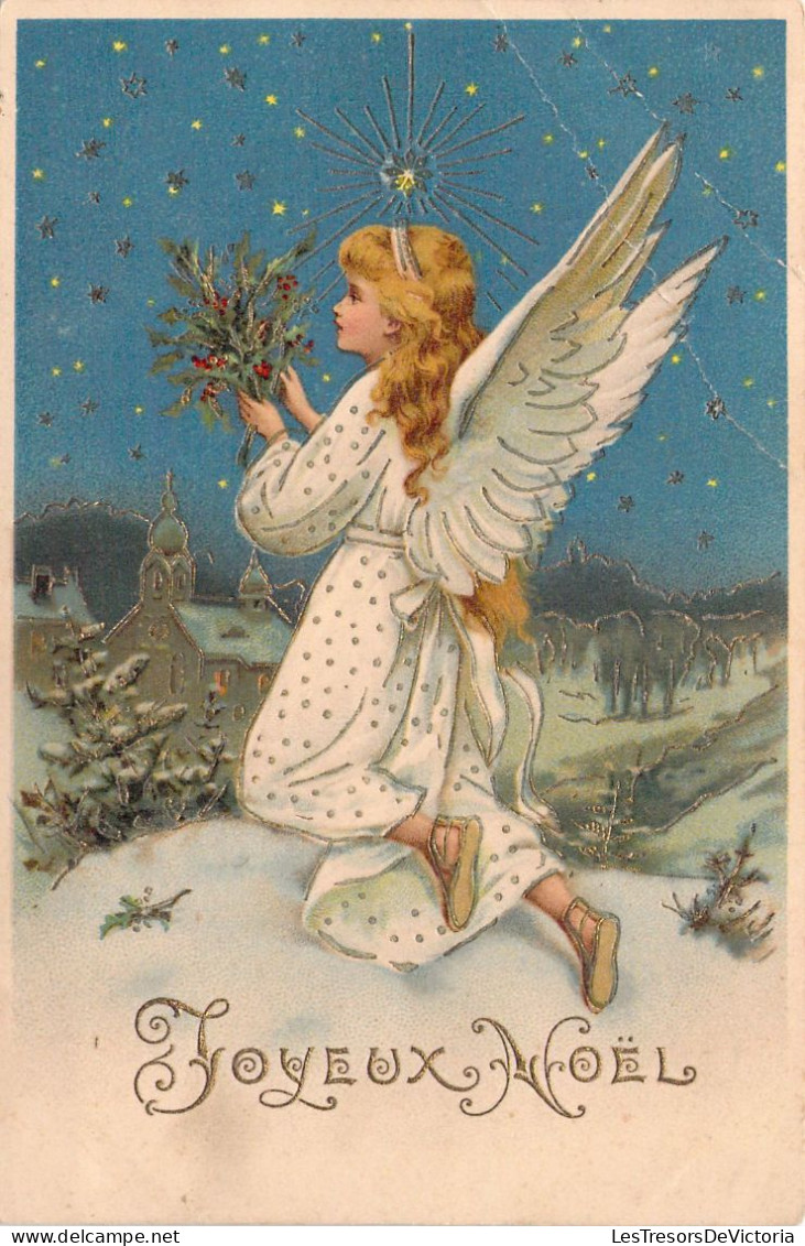 CPA - FANTAISIE - Ange à Genoux Dans La Neige - CARTE POSTALE ANCIENNE - Anges