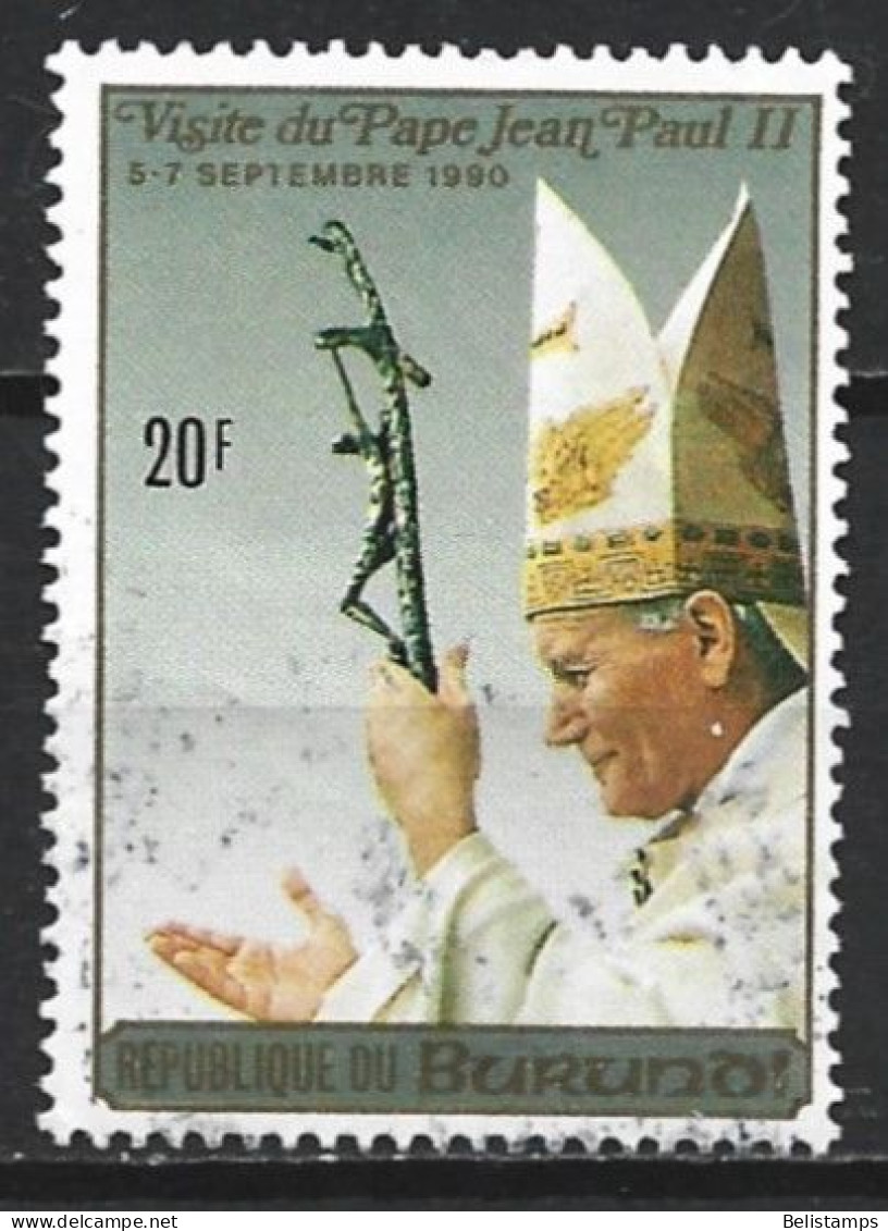 Burundi 1990. Scott #657 (U) Visit Of Pope John Paul II - Gebraucht