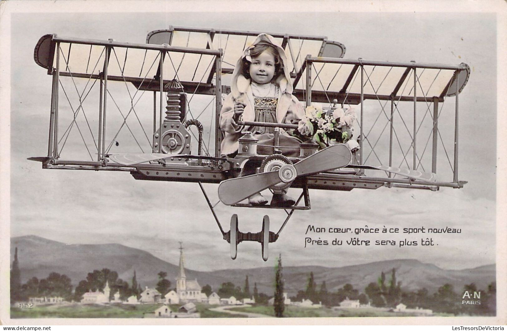 CPA - AVIATION - Humour - Enfant Pilote - CARTE POSTALE ANCIENNE - Other & Unclassified