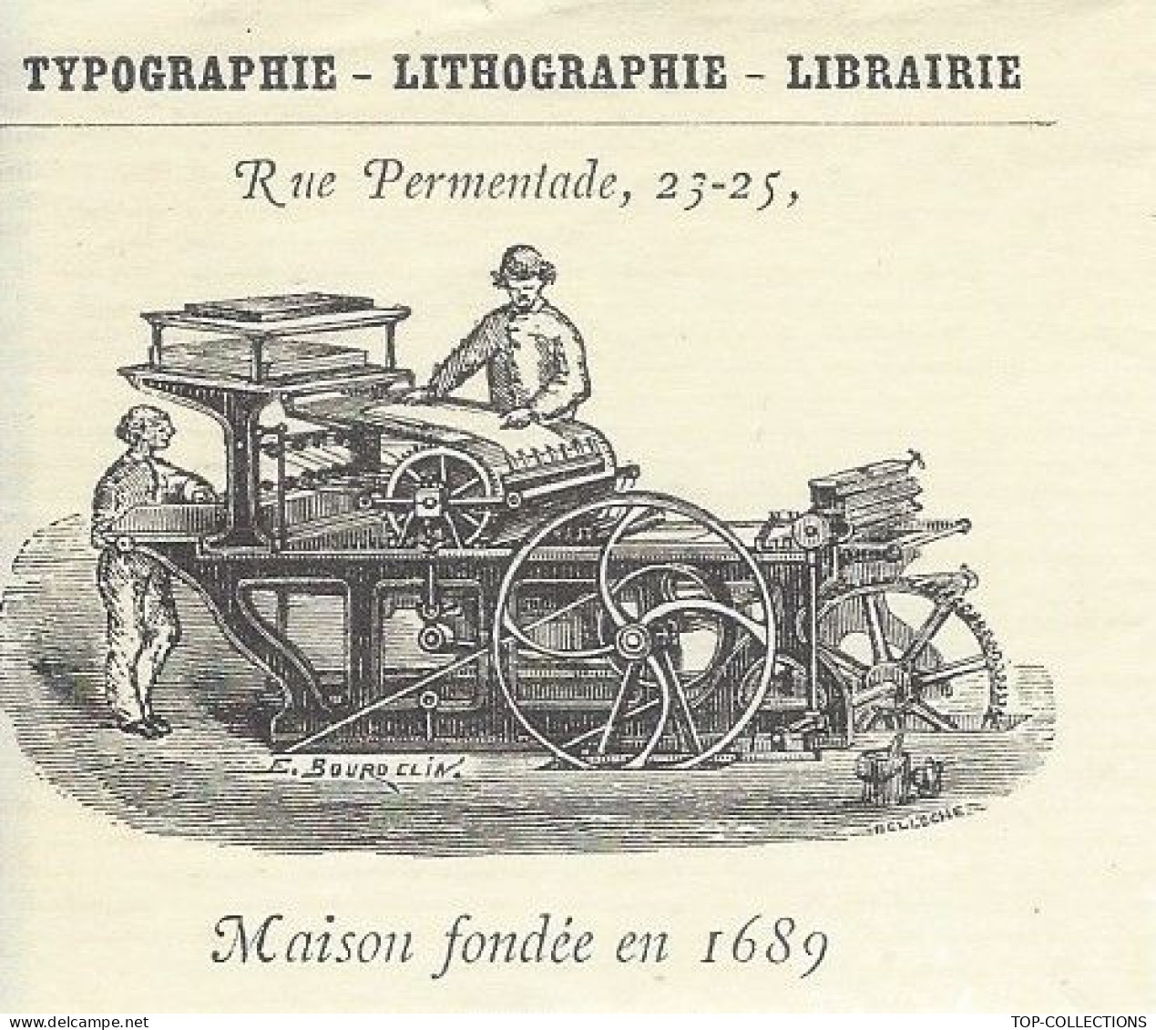 1877 ENTETE  IMPRIMERIE  TYPOGRAPHIE Centrale A.de LANEFRANQUE V.HIST Bordeaux > Sorin  Au Mortier Par Saujon Charente - 1800 – 1899