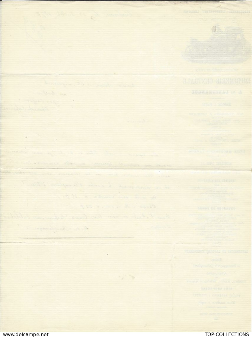 1877 ENTETE  IMPRIMERIE  TYPOGRAPHIE Centrale A.de LANEFRANQUE V.HIST Bordeaux > Sorin  Au Mortier Par Saujon Charente - 1800 – 1899