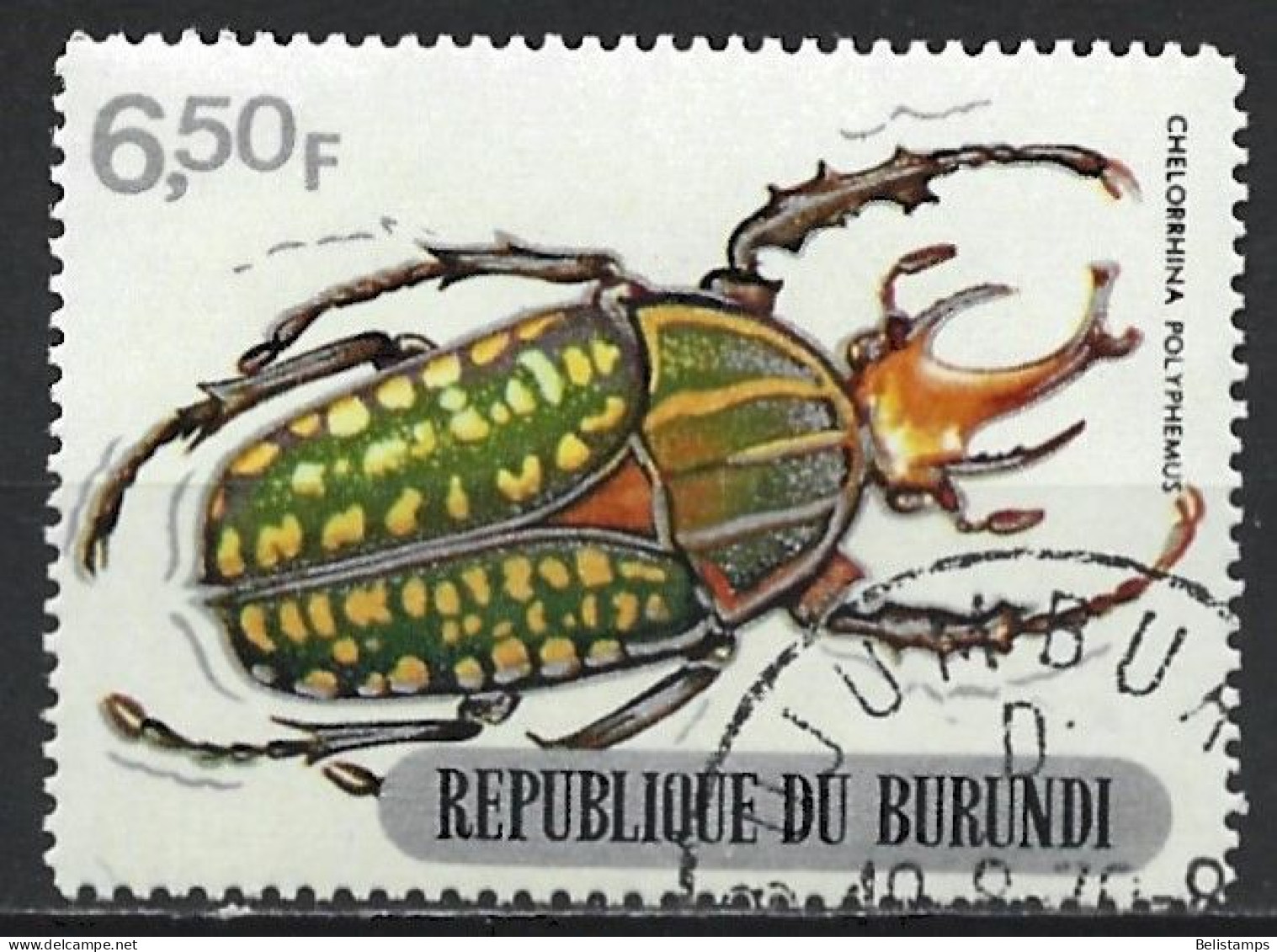 Burundi 1970. Scott #314 (U) Insects, Chelorrhina Polyphemus - Oblitérés
