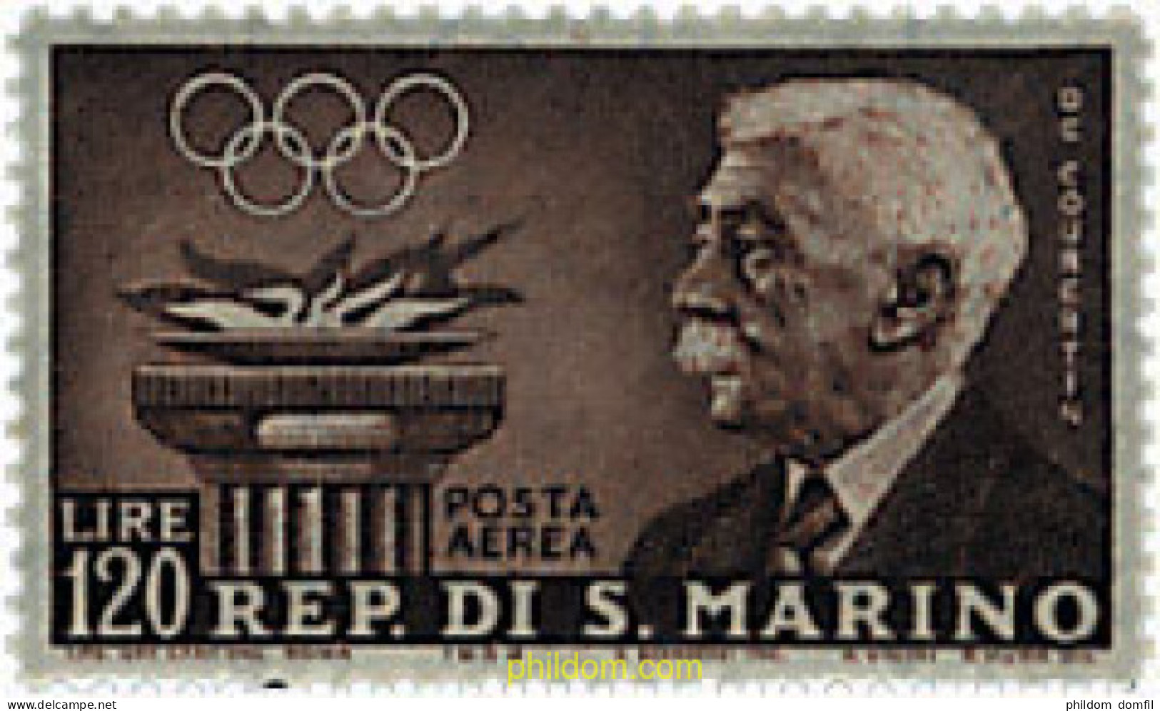 250250 HINGED SAN MARINO 1959 17 JUEGOS OLIMPICOS VERANO ROMA 1960 - Used Stamps