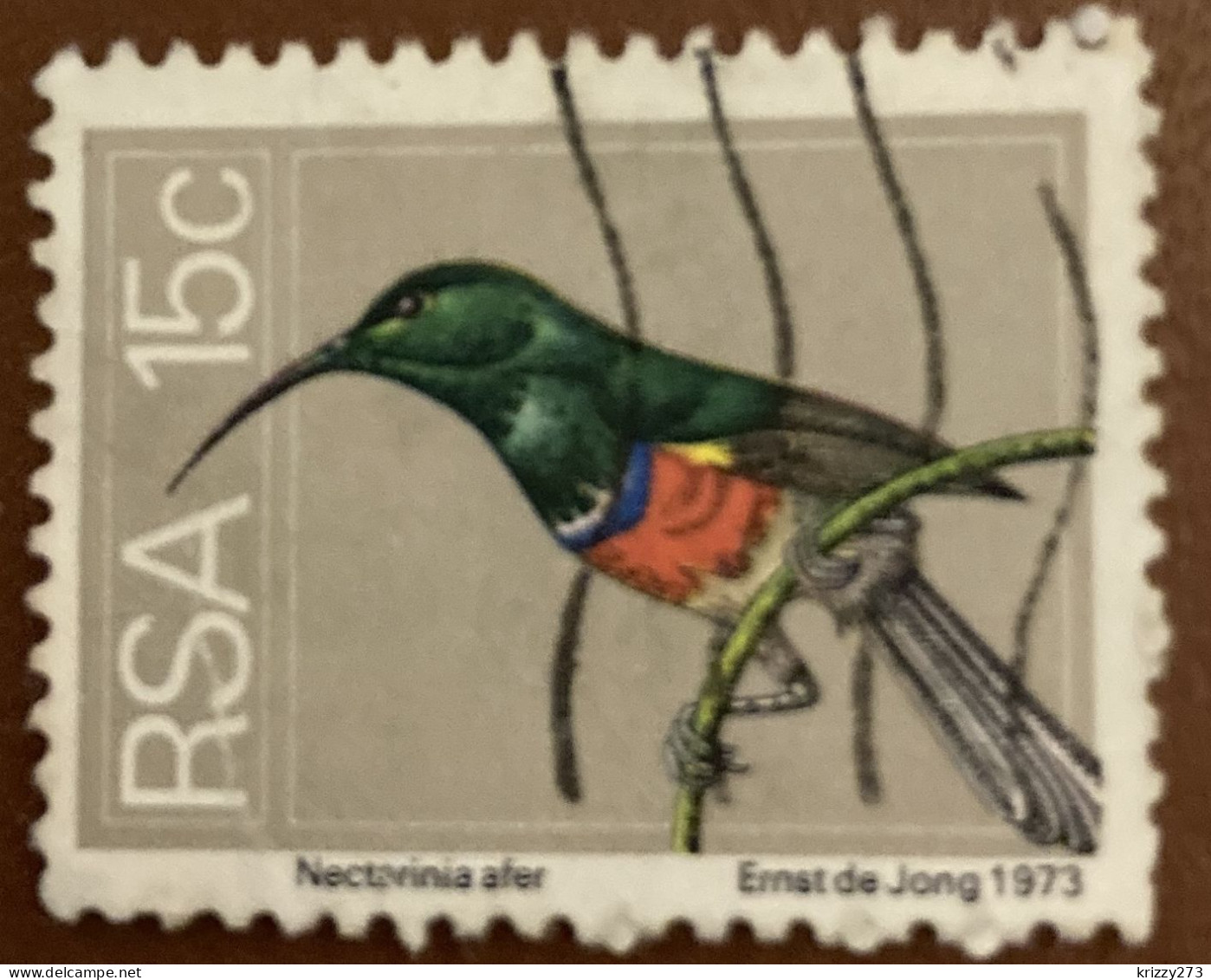South Africa 1974 Bird Nectarinia Afra 15 C - Used - Used Stamps