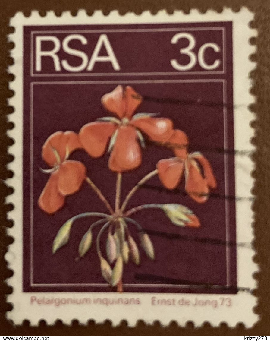 South Africa 1974 Flowers Pelargonium Inquinans 3 C - Used - Gebraucht