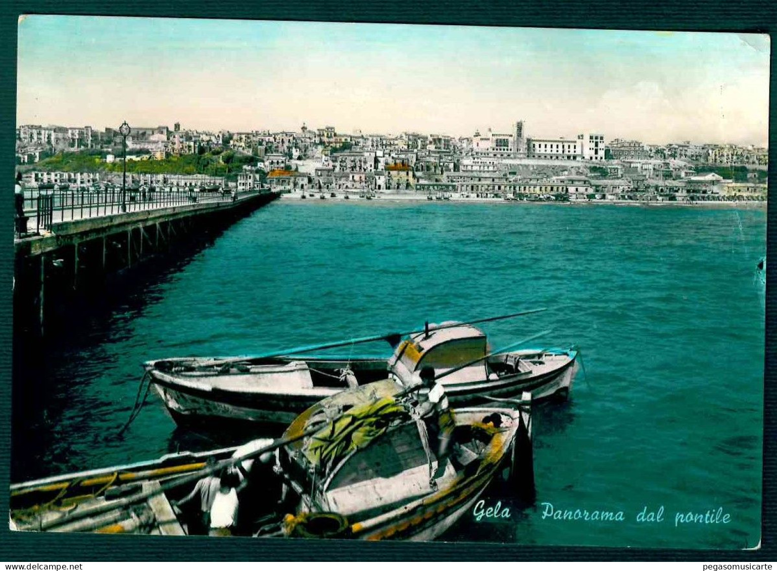 MP298 - GELA PANORAMA DAL PONTILE ANIMATA 1956 - Gela