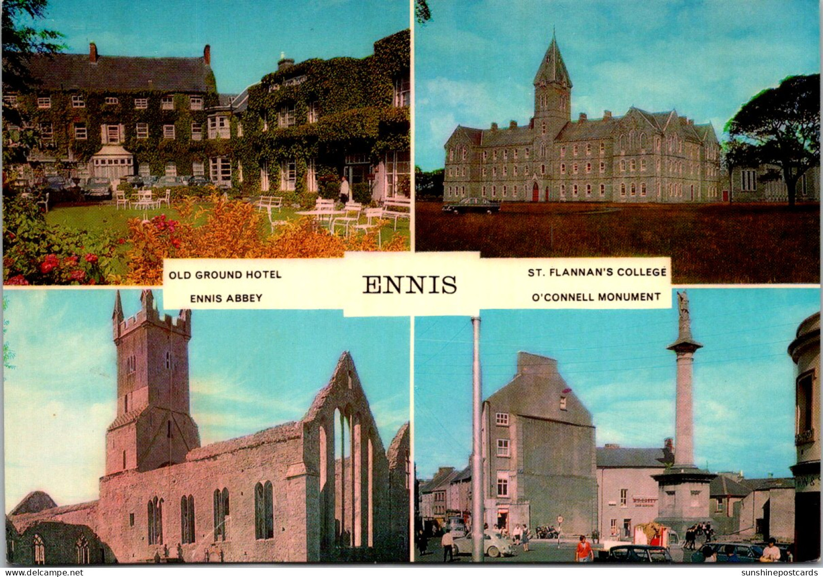 Ireland Clare Ennis Old Ground Hotel Ennis Abbey O'Connell Monument And St Flannan's College - Clare