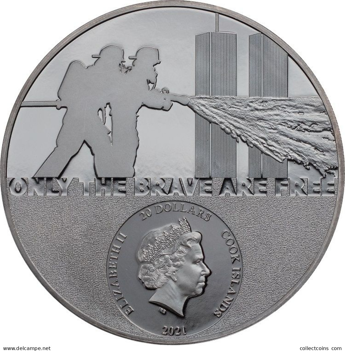 Cook Islands 20 Dollars 2021 FIREFIGHTER 3 Oz Silver Proof Coin Zilveren Munt - Andere - Oceanië