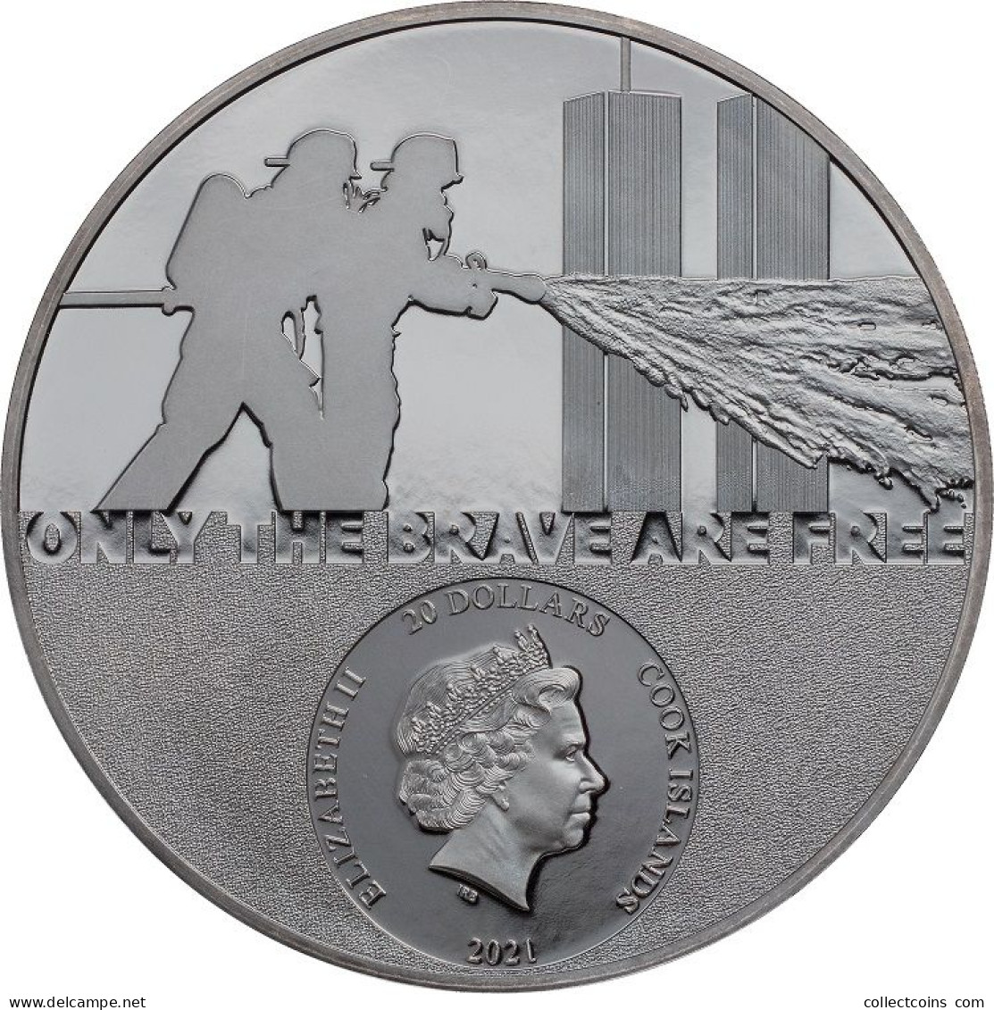 Cook Islands 20 dollars 2021 FIREFIGHTER 3 oz silver proof coin zilveren munt