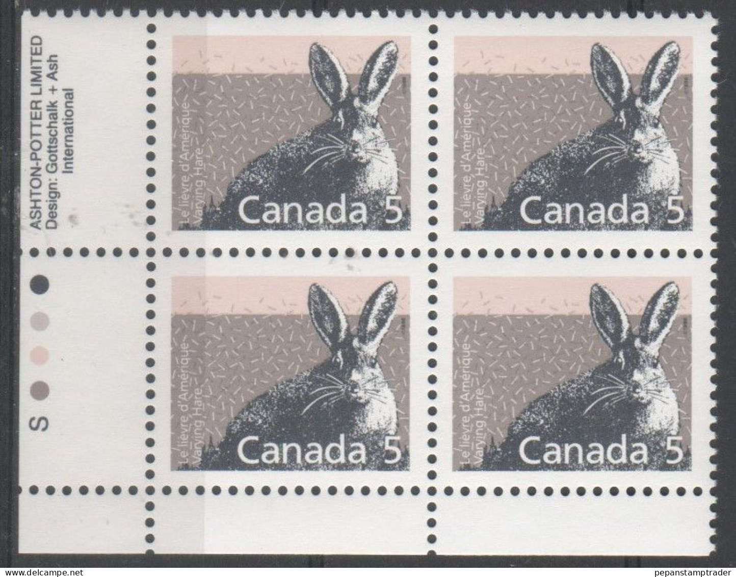 Canada - #1158 - MNH PB  Of 4 - Plattennummern & Inschriften