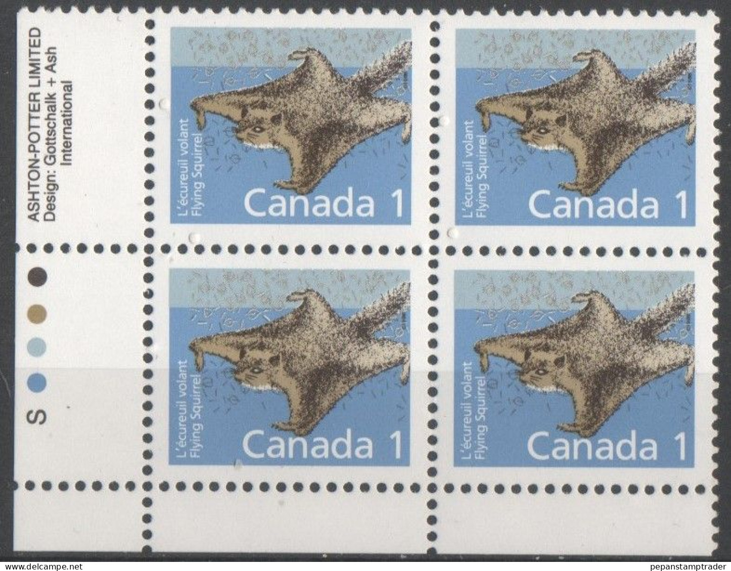 Canada - #1155 - MNH PB  Of 4 - Números De Planchas & Inscripciones