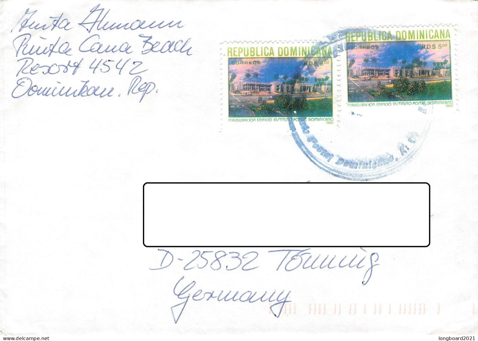 DOMINICAN REP. - LETTER Ca 1990 - TÖNNING/DE / *2041 - Dominikanische Rep.