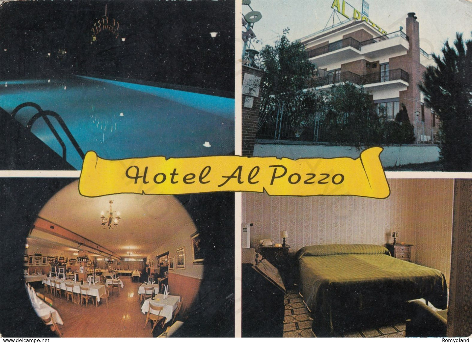 CARTOLINA  ZAGAROLO,ROMA,LAZIO-HOTEL RISTORANTE AL POZZO-SANTA APOLLARIA-STORIA,MEMORIA,BELLA ITALIA,NON VIAGGIATA - Cafés, Hôtels & Restaurants