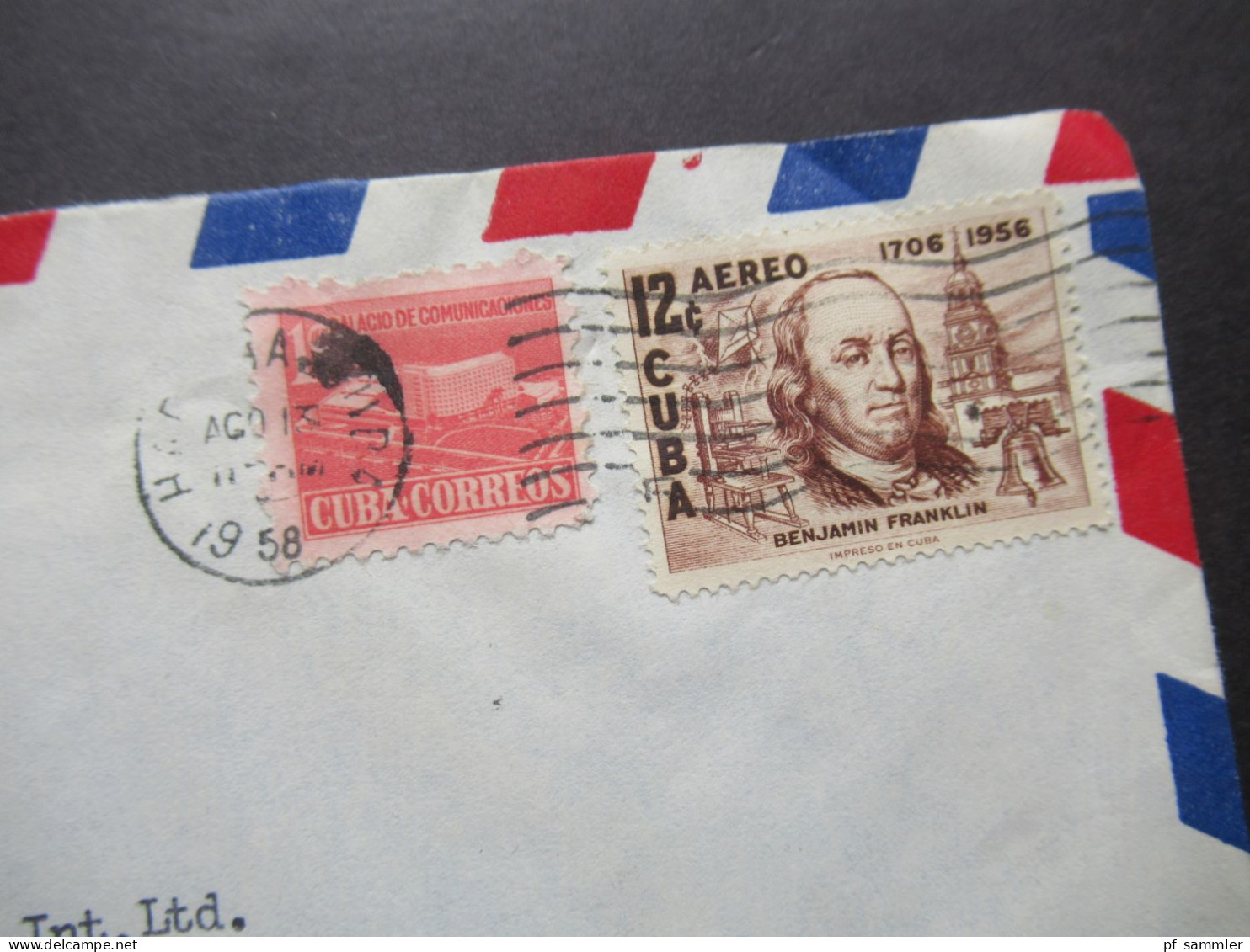 Kuba / Cuba Habana 1958 Air Mail 2 Dekorative Umschläge Louisiana Hatcheries Mit Küken Und 1x La Isla De Cuba S.A. - Storia Postale
