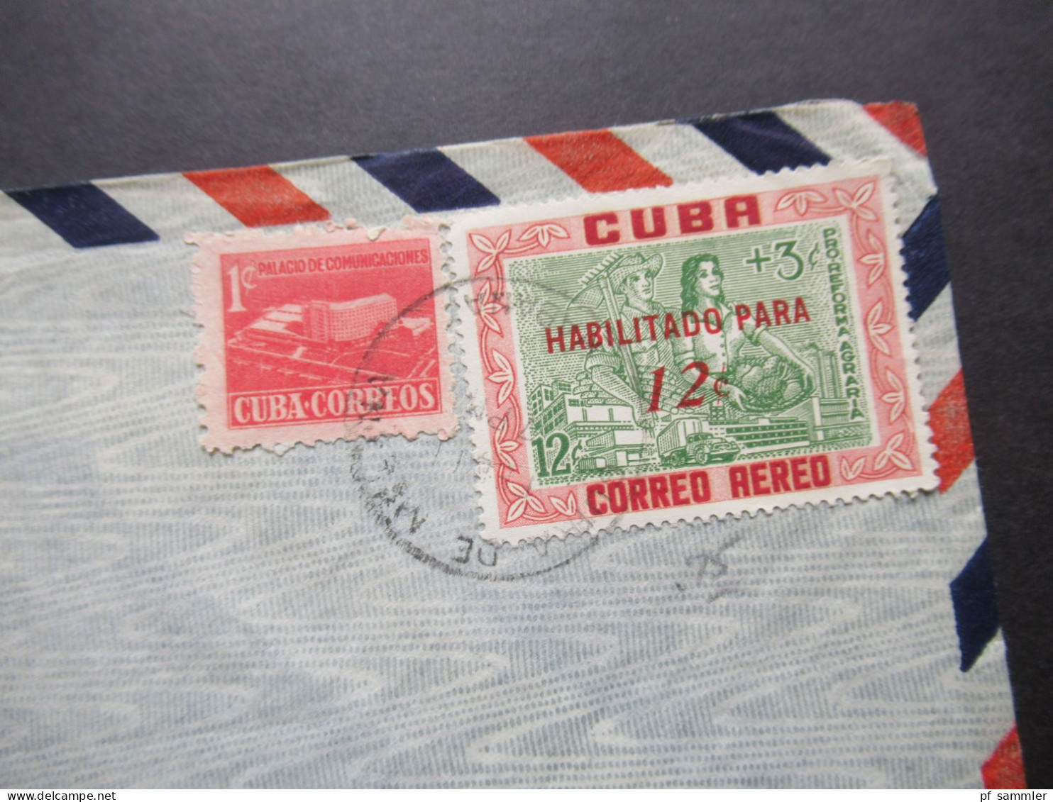 Kuba / Cuba Habana 1958 Air Mail 2 dekorative Umschläge Louisiana Hatcheries mit Küken und 1x La Isla de Cuba S.A.