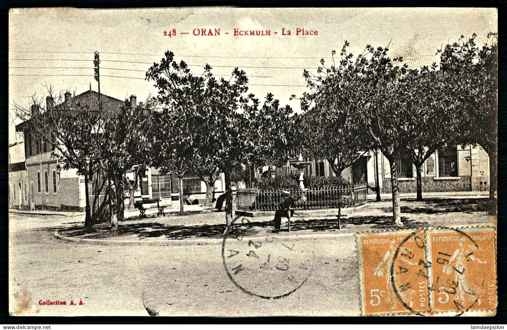 A64  ALGERIE  CPA ORAN - ECKMULH , LA PLACE - Collections & Lots