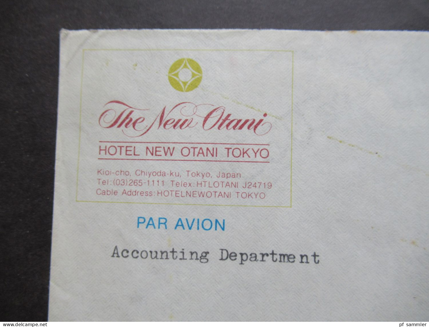 Japan Air Mail 1978 / 79 Dekorative Umschläge Und Freistempel The New Otani / Hotel New Otani Tokyo Nach Bussum Holland - Cartas & Documentos