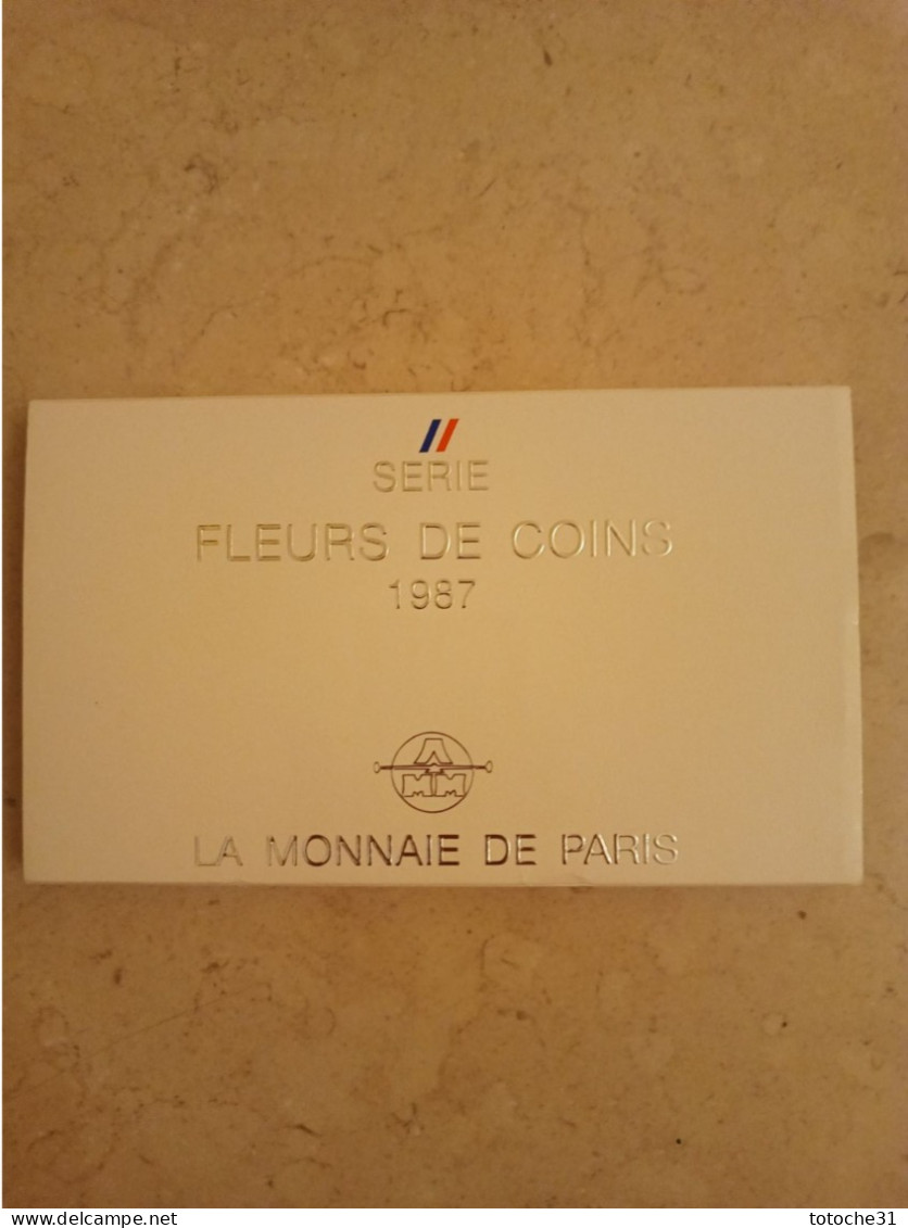 France Monnaies Fleur De Coin Complète 1987 - Verzamelingen